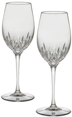 Waterford Set of Two Lismore Essence Crystal White Wine Glasses