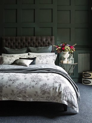 Christy Etched Peony Double Duvet Pewter