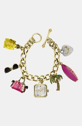 Juicy Couture 'Glam' Charm Bracelet Watch