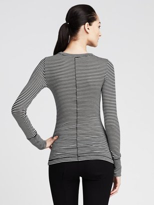 Banana Republic Striped Ruched Tee
