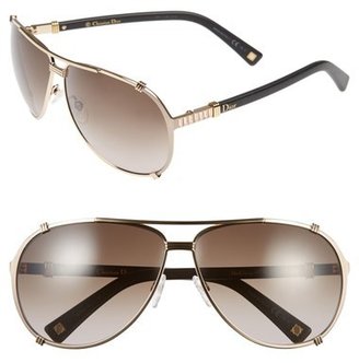 Christian Dior 'Chicago 2 Strass' 63mm Aviator Sunglasses