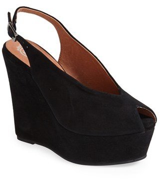 Jeffrey Campbell 'Grable' Suede Wedge Sandal (Women)