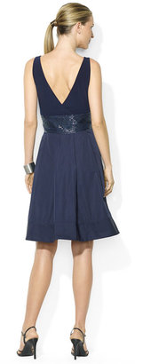 Lauren Ralph Lauren Sleeveless Sequined A-Line Dress