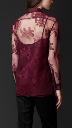 Burberry Embroidered Lace Shirt