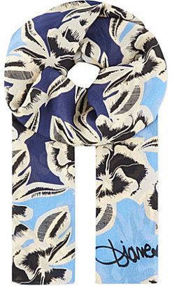 Diane von Furstenberg Satin poppy scarf