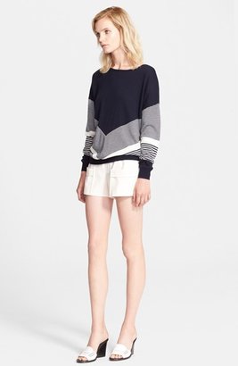 Band Of Outsiders Chevron Silk & Cashmere Sweater