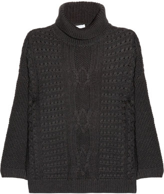 Duffy Cable-knit merino wool turtleneck sweater