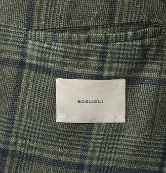 Boglioli Unstructured Wool-Blend Prince of Wales Check Blazer