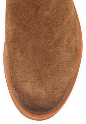 Tory Burch Bennie Suede Double-Strap Boot, Briarwood/Honey