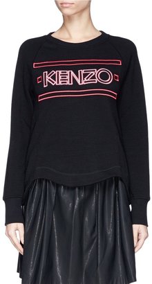 Kenzo Logo embroidery irregular hem sweatshirt