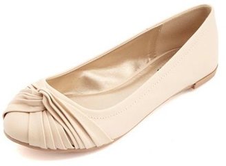 Charlotte Russe Ruched & Knotted Ballet Flats