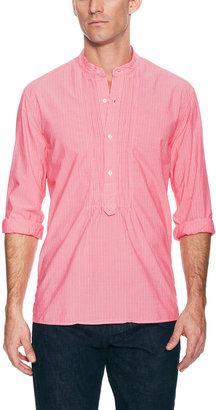 Michael Bastian Mini Stripe Popover Shirt