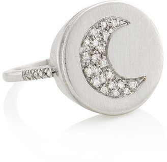 Carolina Bucci White Gold Diamond Moon Ring
