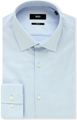 HUGO BOSS Jenno Textured Jacquard Slim-Fit Single-Cuff Shirt - for Men