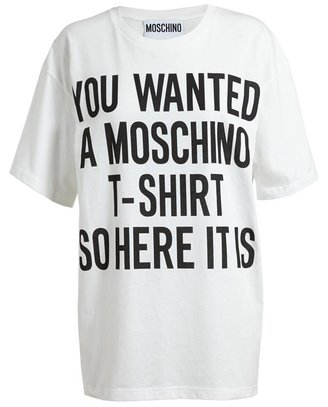 Moschino Here It Is Slogan T-shirt