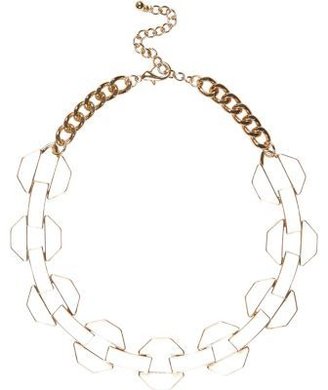 River Island Cream chunky enamel chain necklace