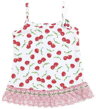 Pate De Sable cherry-printed lycra beach dress