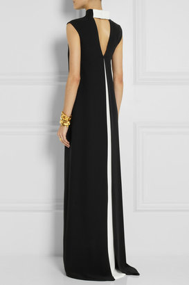 Valentino Bow-embellished silk-crepe gown
