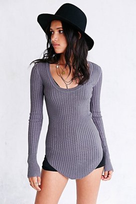 Urban Outfitters Pins And Needles Scoopneck Ribbed Layering Sweater