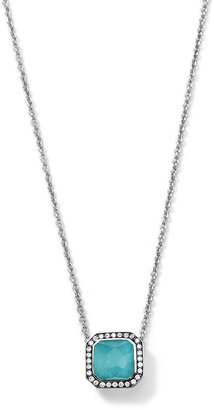 Ippolita Silver Stella Turquoise Pendant Necklace with Diamonds