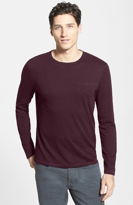 John Varvatos Slim Fit Long Sleeve Slub Cotton T-Shirt