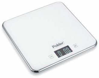 Polder Glass Top 11 lb. Digital Food Scale in White