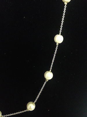 Nordstrom Gold Tone Pearl 18 inch New With Tags NWT *$28.00 N18076N1PL