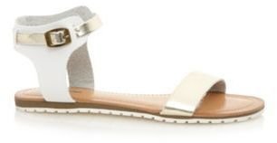 Call it SPRING Gold 'Heawet' double strap sandals