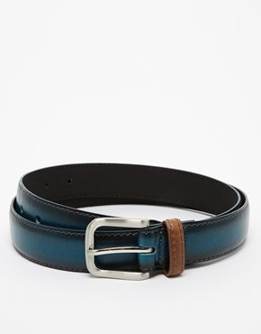 ASOS Smart Belt with Contrast Keeper - Blue