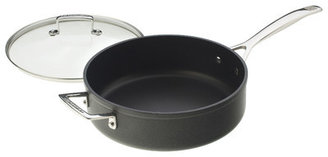Le Creuset Forged Hard-Anodized Nonstick 4.5-qt. Saute Pan with Glass Lid