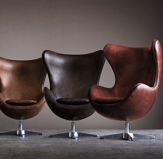 Restoration Hardware 1950s Copenhagen Leather Chair