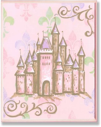 Stupell Industries The Kids Room by Stupell Castle with Fleur de Lis on Background Rectangle Wall Plaque