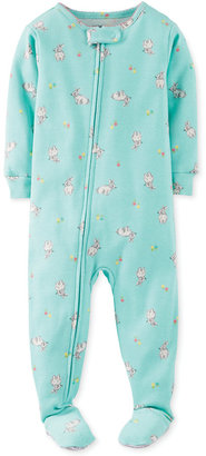 Carter's Baby Girls' Bunny Coverall Pajamas