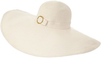 Linea Large straw buckle detail hat