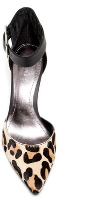 Calvin Klein Benita Ankle Strap Genuine Dyed Calf Hair Pump