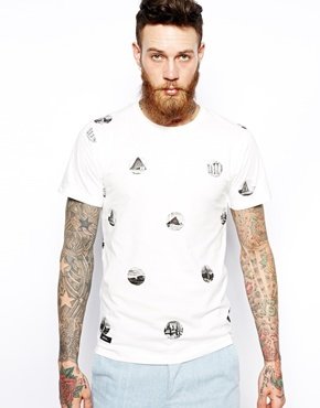 Son of Wild Temple T-Shirt in Upscale Polka Dot Print - White