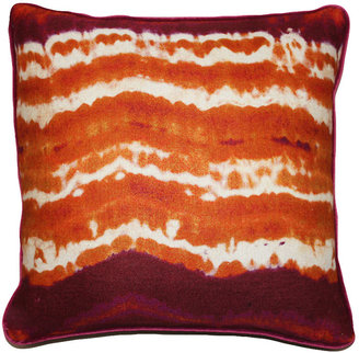 Kim Salmela Tie Dye 20x20 Linen Pillow, Orange