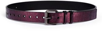 Haider Ackermann Metallic leather buckle belt