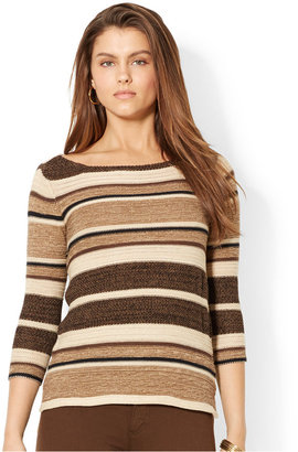 Lauren Ralph Lauren Striped Boatneck Sweater