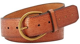 Fossil Embossed & Studded Leather Belt