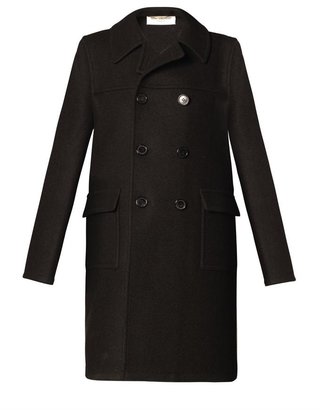 Saint Laurent Raw wool pea coat