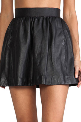 Doma Lamb Leather Skirt