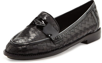 Sesto Meucci Nattie Woven Leather Loafer, Black