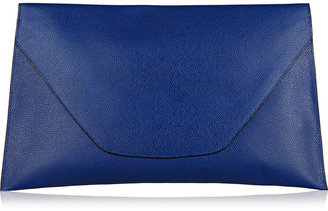 Valextra Envelope large textured-leather clutch