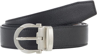 Ferragamo Grained Leather Reversible Belt