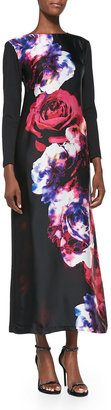 Melissa Masse Floral-Print Long Dress, Women's