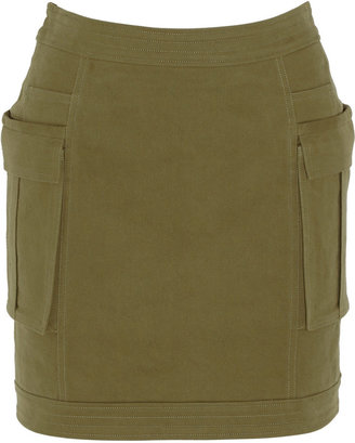 Balmain Stretch-cotton twill mini skirt