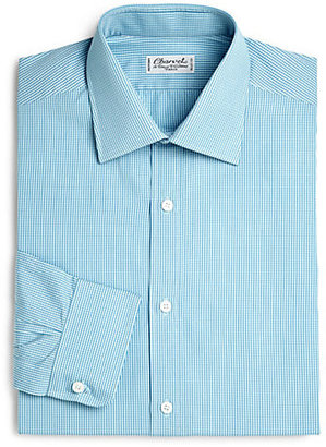 Charvet Micro Check Cotton Dress Shirt
