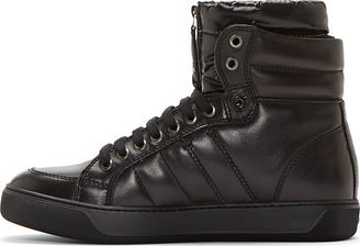 Moncler Black High-Top Puffer Sneakers