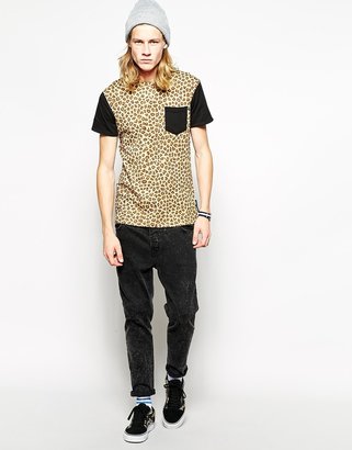 Criminal Damage T-Shirt With Leopard Print